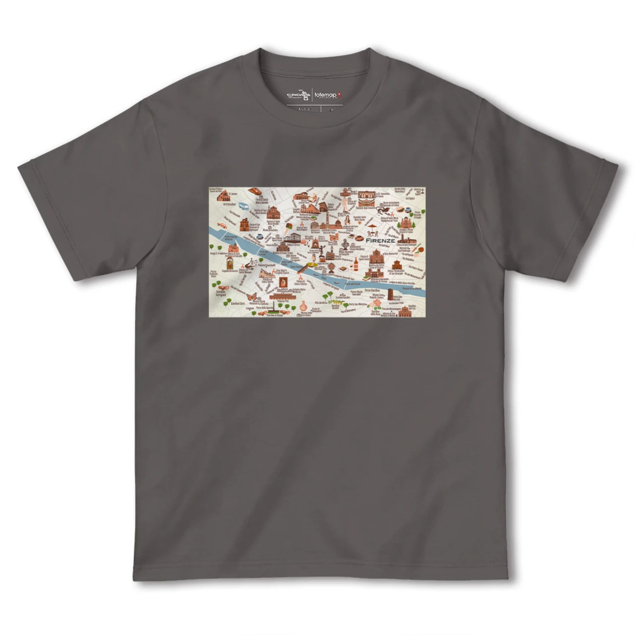 【フィレンツェ(イタリア)】イラストマップTシャツ
