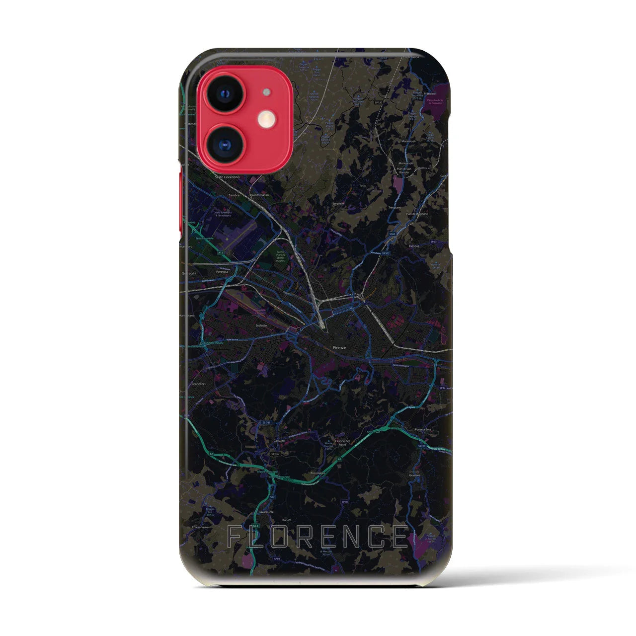 【フィレンツェ(イタリア)】地図柄iPhoneケース(バックカバータイプ)