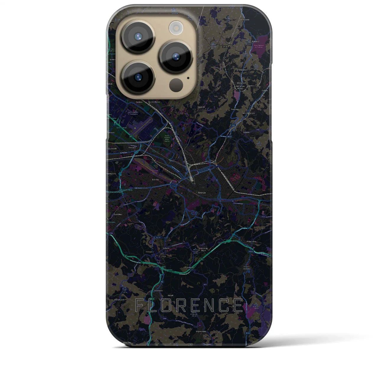【フィレンツェ(イタリア)】地図柄iPhoneケース(バックカバータイプ)