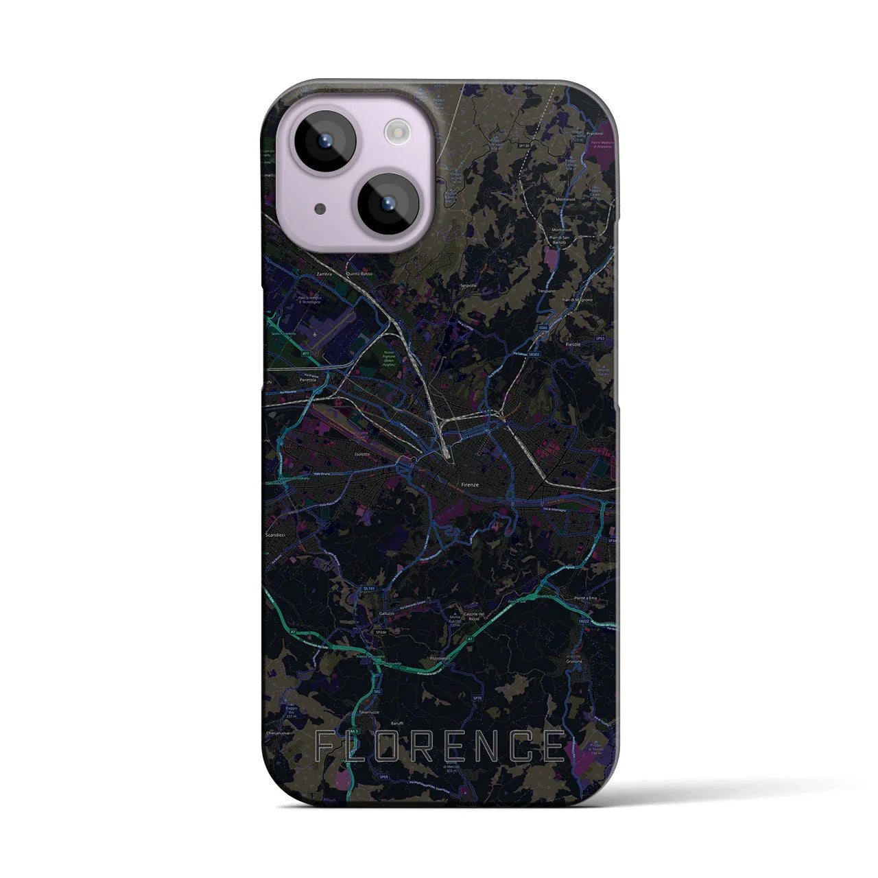 【フィレンツェ(イタリア)】地図柄iPhoneケース(バックカバータイプ)