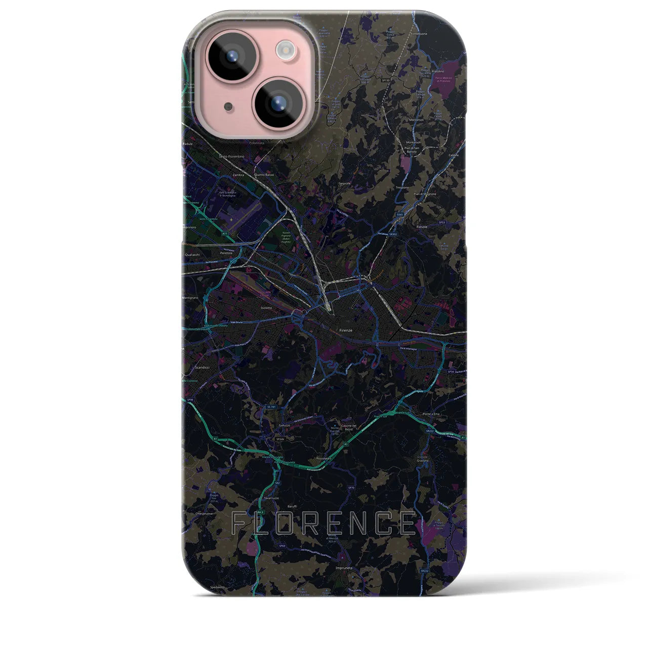 【フィレンツェ(イタリア)】地図柄iPhoneケース(バックカバータイプ)