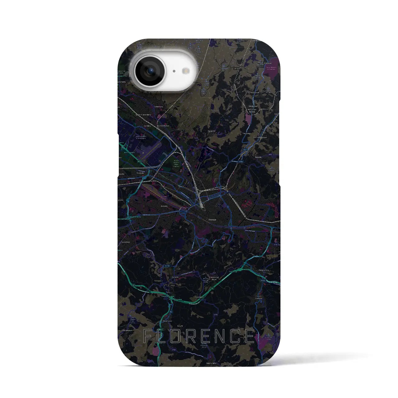 【フィレンツェ(イタリア)】地図柄iPhoneケース(バックカバータイプ)