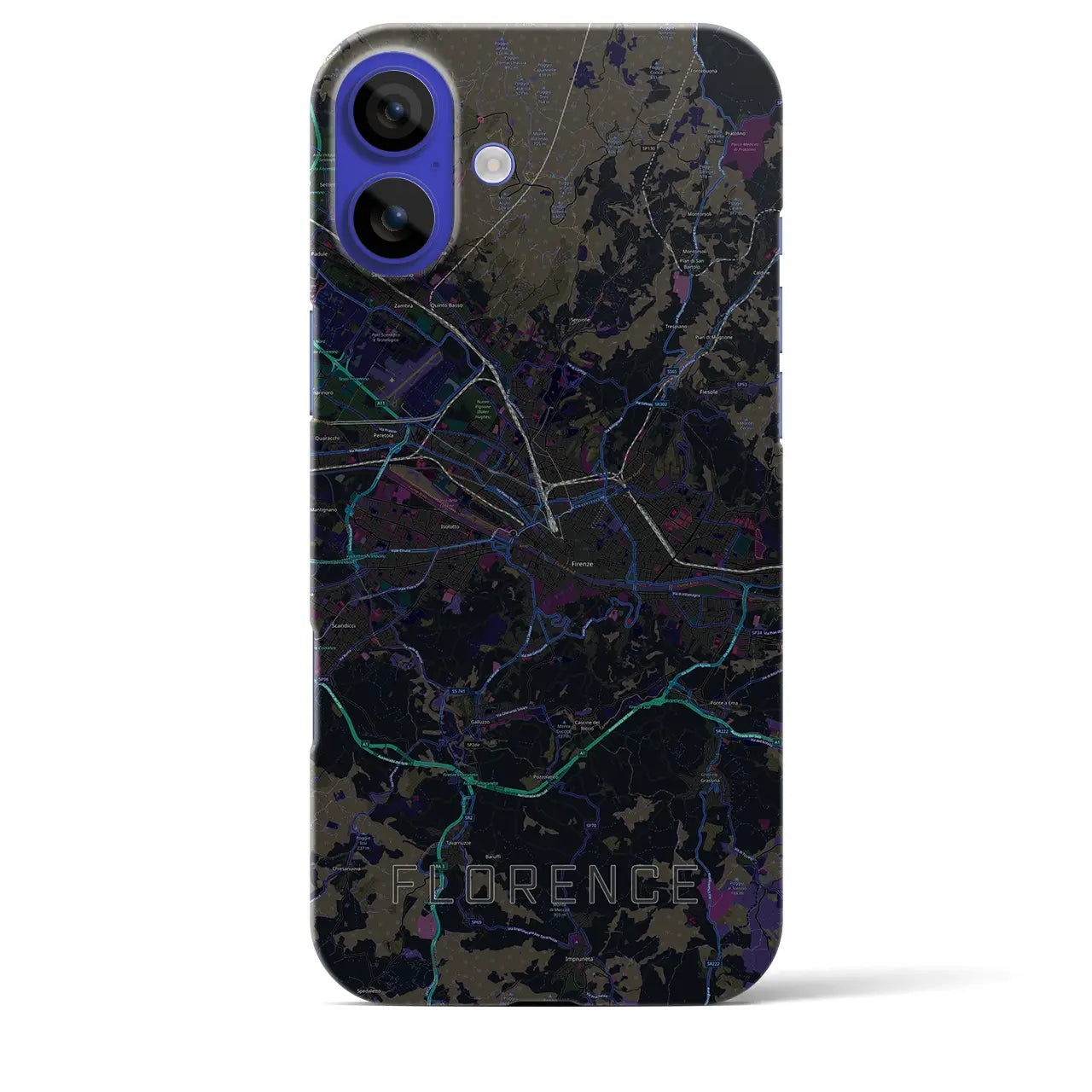 【フィレンツェ(イタリア)】地図柄iPhoneケース(バックカバータイプ)