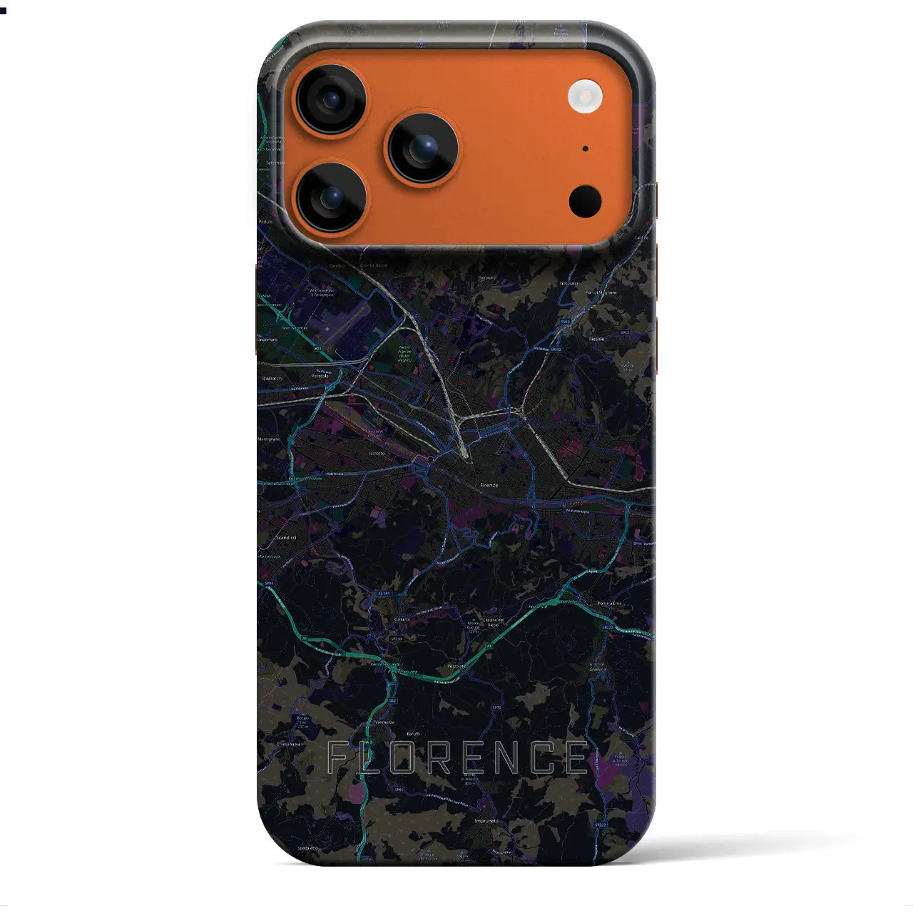 【フィレンツェ(イタリア)】地図柄iPhoneケース(バックカバータイプ)