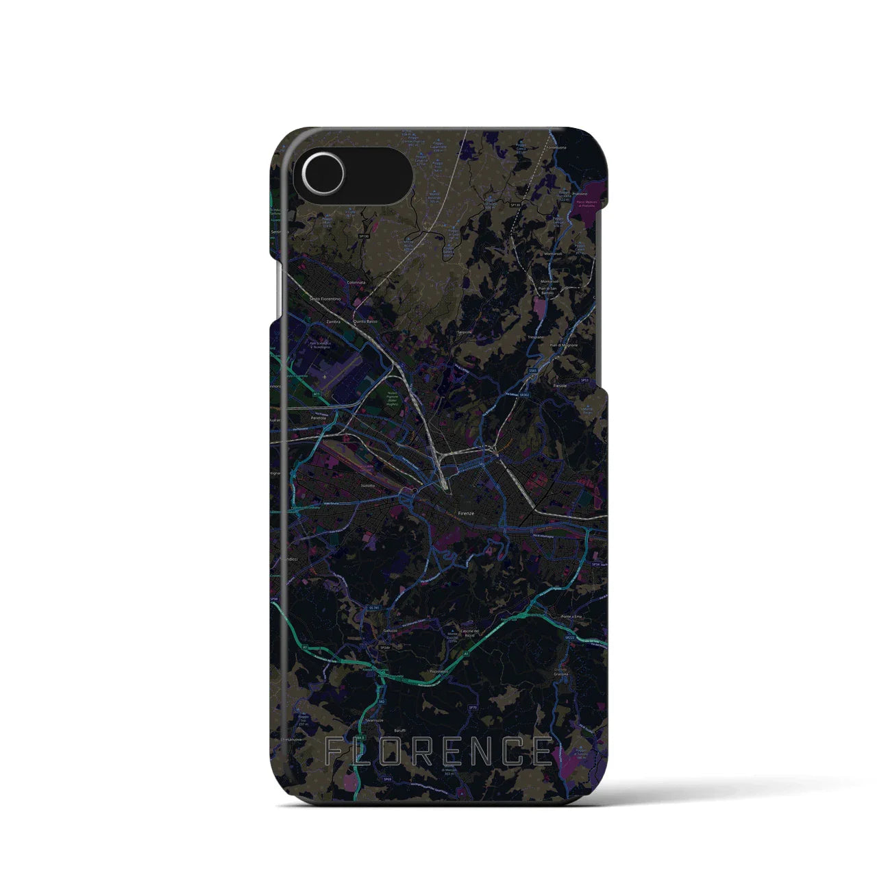 【フィレンツェ(イタリア)】地図柄iPhoneケース(バックカバータイプ)