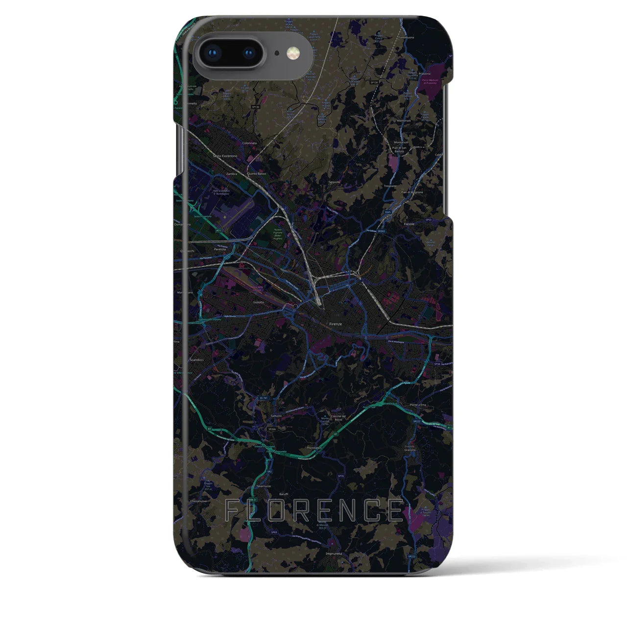 【フィレンツェ(イタリア)】地図柄iPhoneケース(バックカバータイプ)