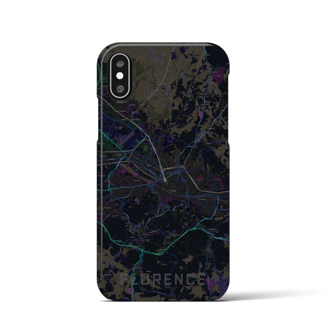 【フィレンツェ(イタリア)】地図柄iPhoneケース(バックカバータイプ)