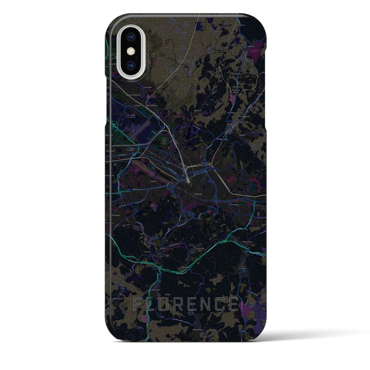 【フィレンツェ(イタリア)】地図柄iPhoneケース(バックカバータイプ)