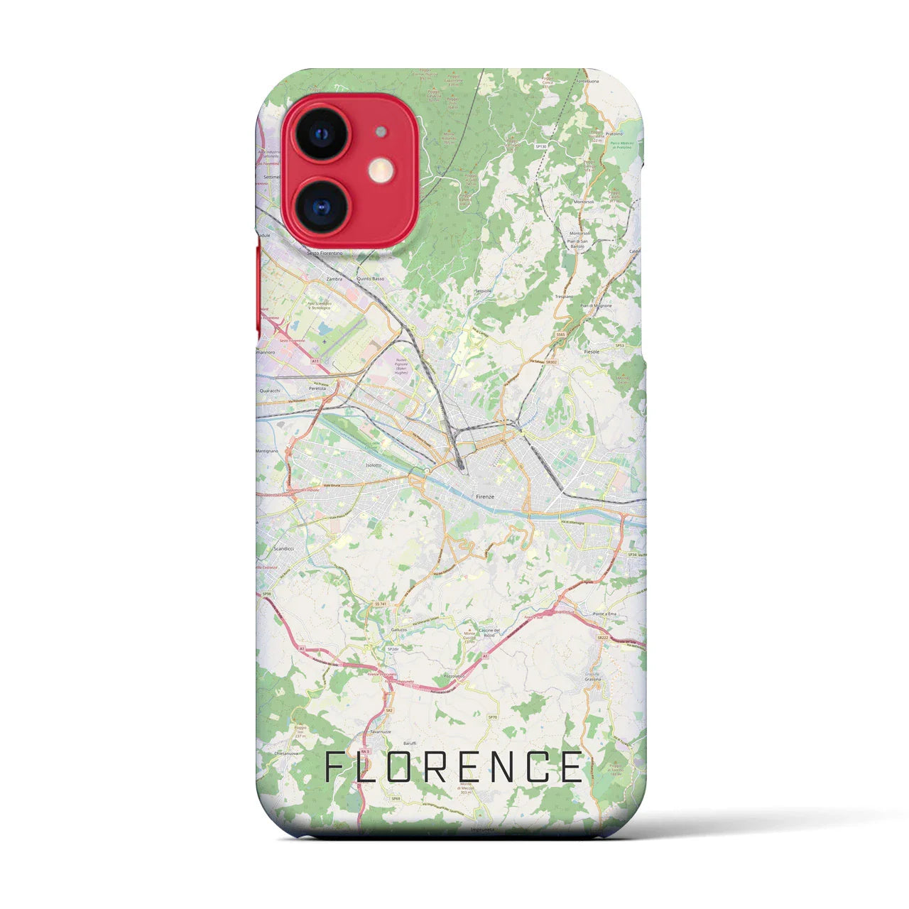 【フィレンツェ(イタリア)】地図柄iPhoneケース(バックカバータイプ)