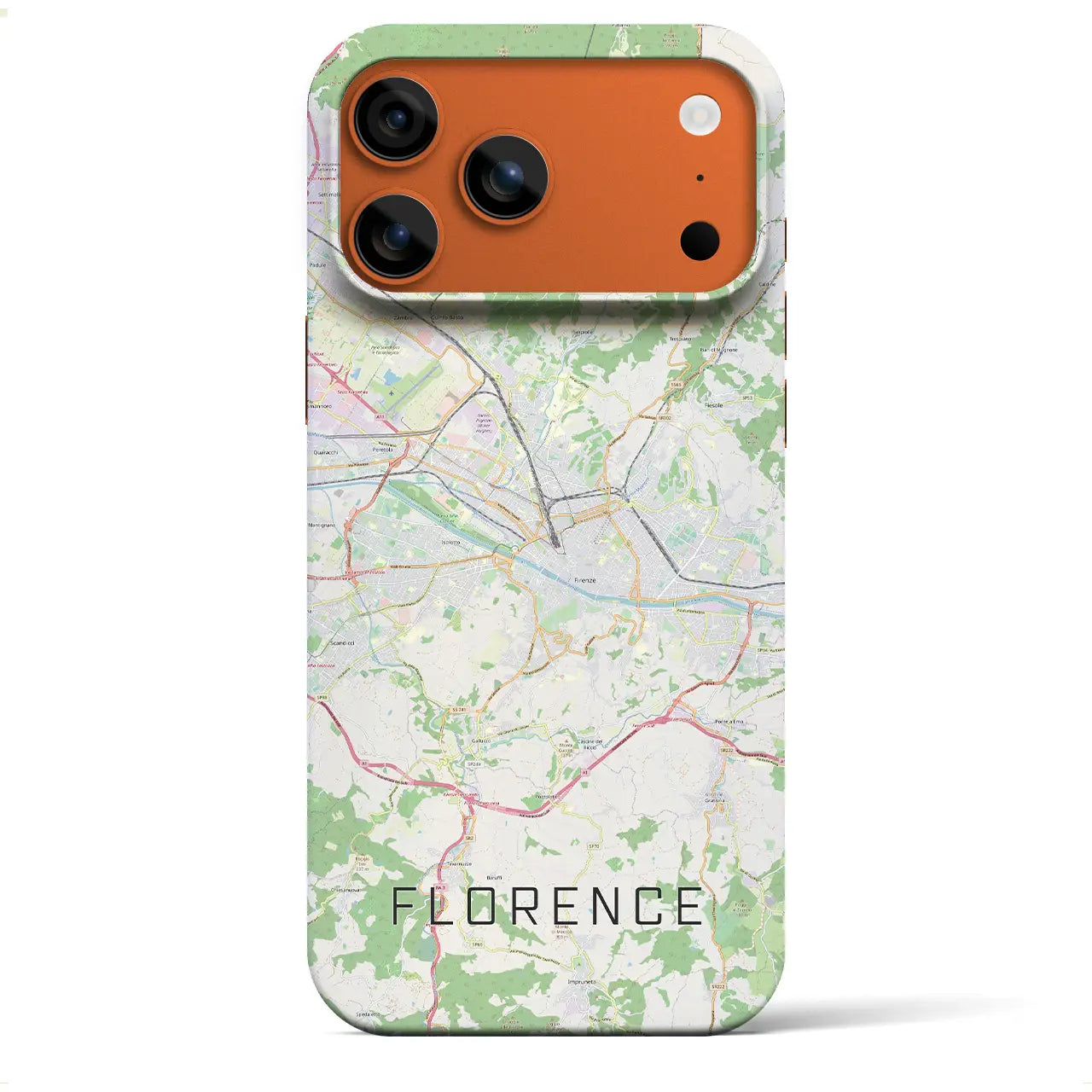 【フィレンツェ(イタリア)】地図柄iPhoneケース(バックカバータイプ)ナチュラル・iPhone 17 Pro Max 用