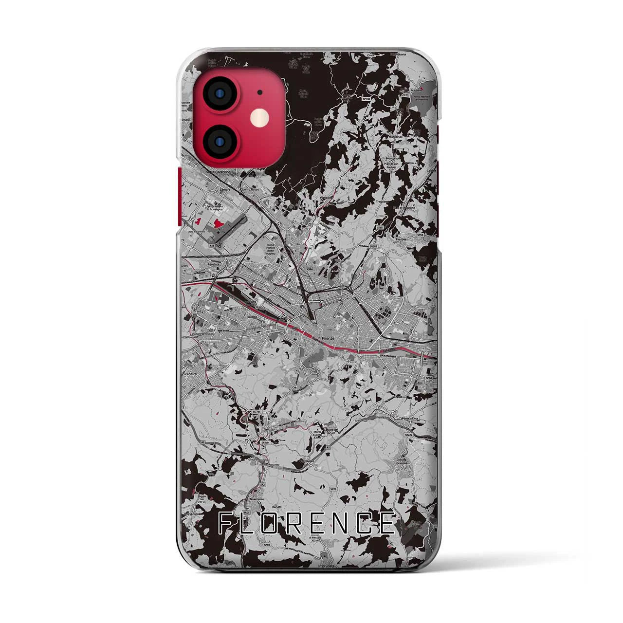 【フィレンツェ(イタリア)】地図柄iPhoneケース(クリアタイプ)