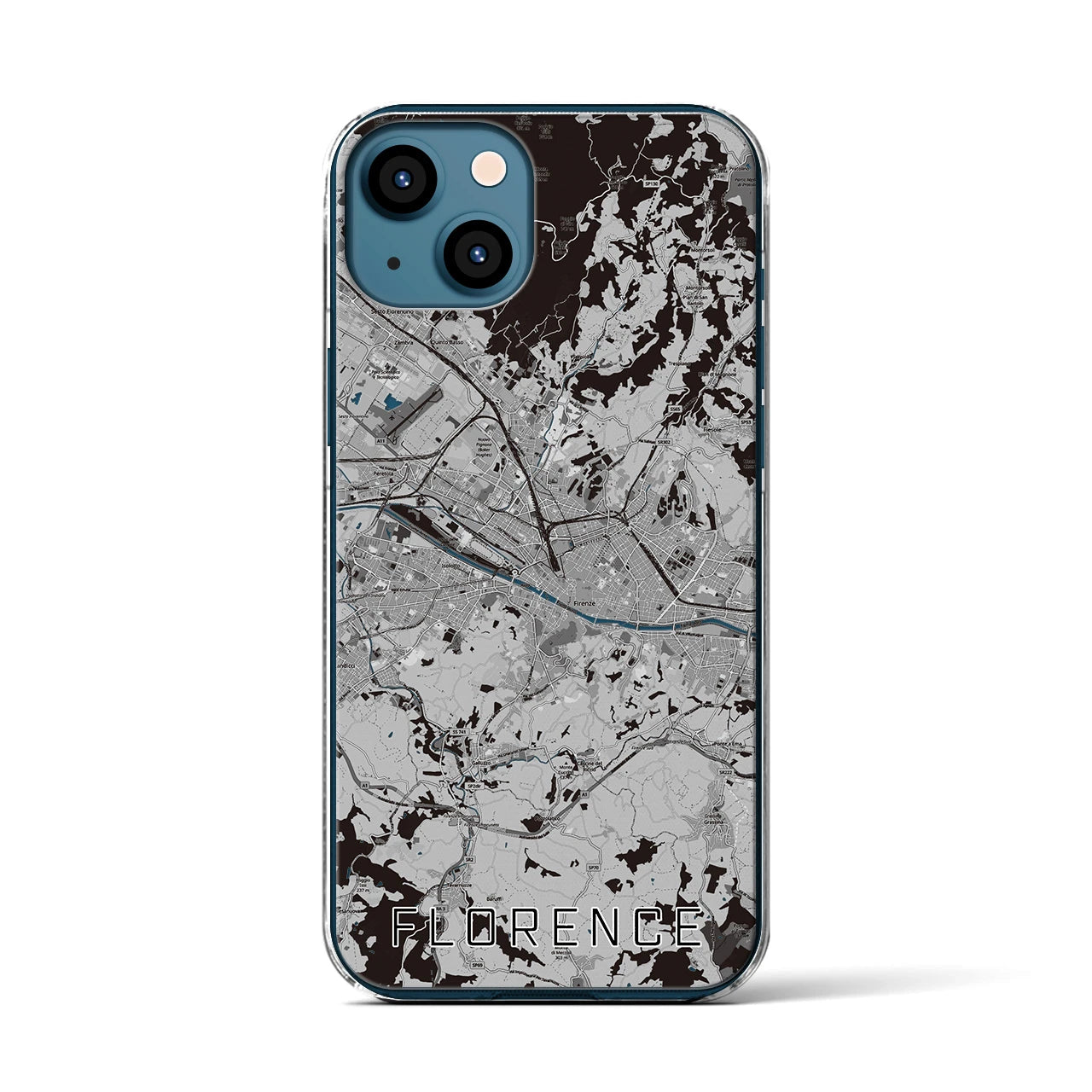 【フィレンツェ(イタリア)】地図柄iPhoneケース(クリアタイプ)