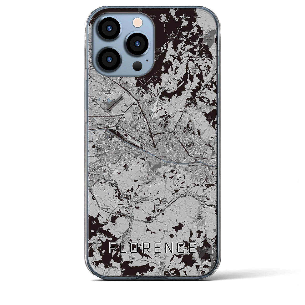 【フィレンツェ(イタリア)】地図柄iPhoneケース(クリアタイプ)