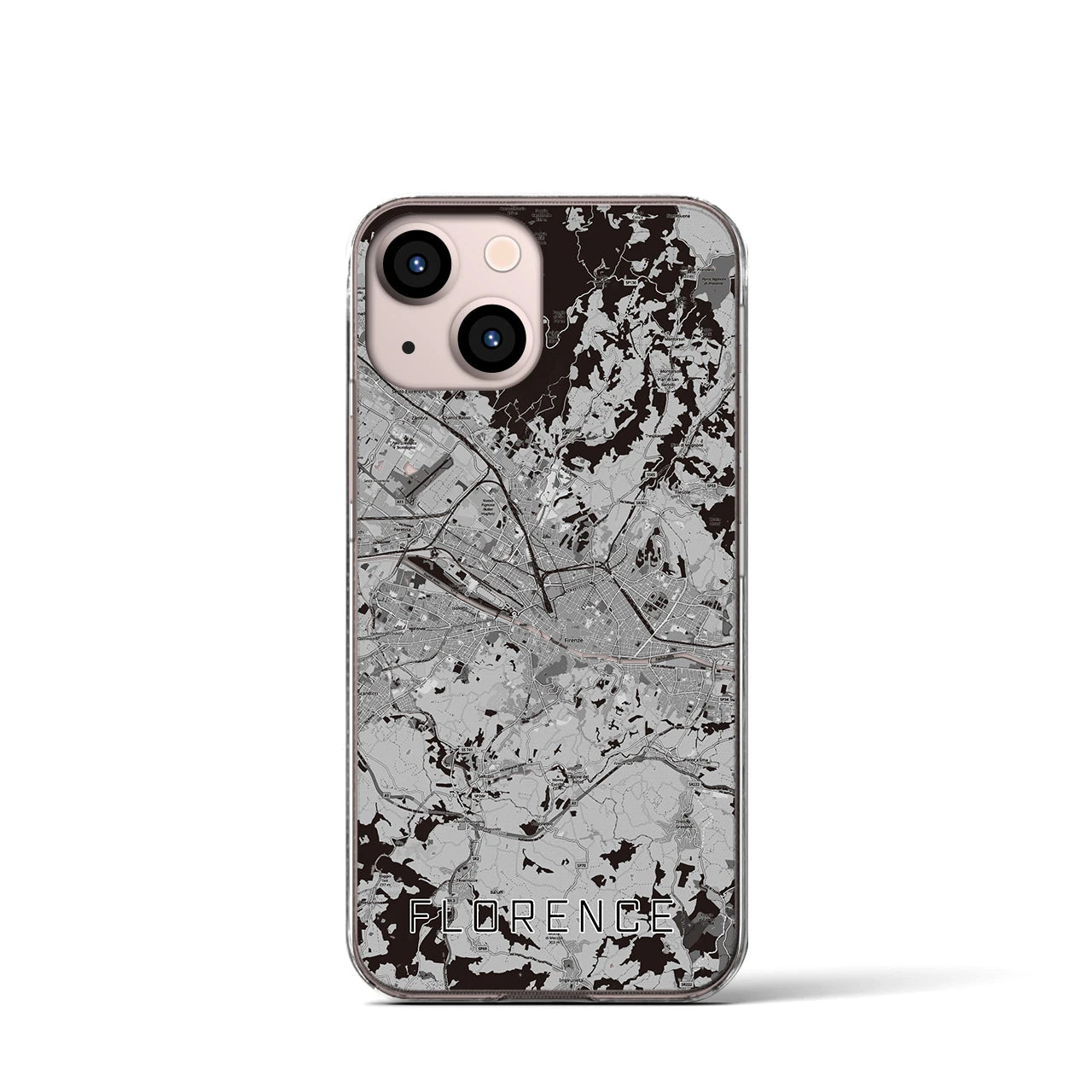 【フィレンツェ(イタリア)】地図柄iPhoneケース(クリアタイプ)
