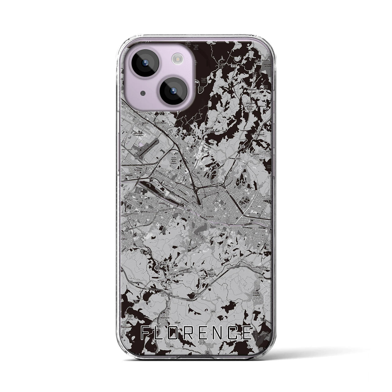 【フィレンツェ(イタリア)】地図柄iPhoneケース(クリアタイプ)