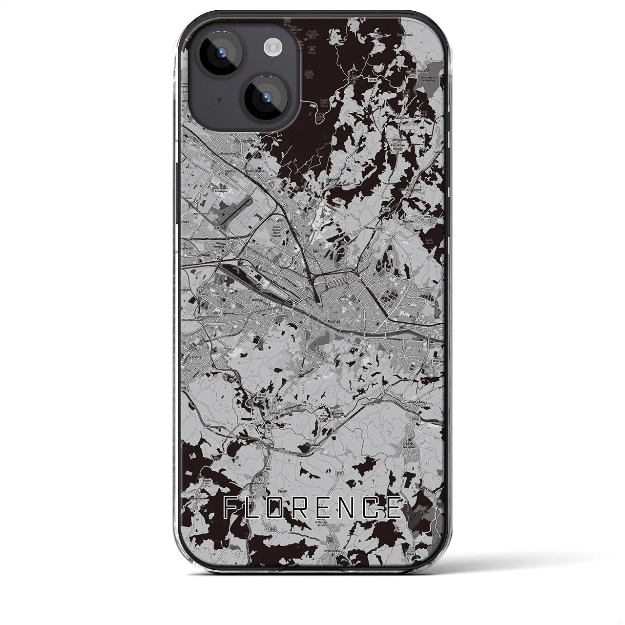【フィレンツェ(イタリア)】地図柄iPhoneケース(クリアタイプ)