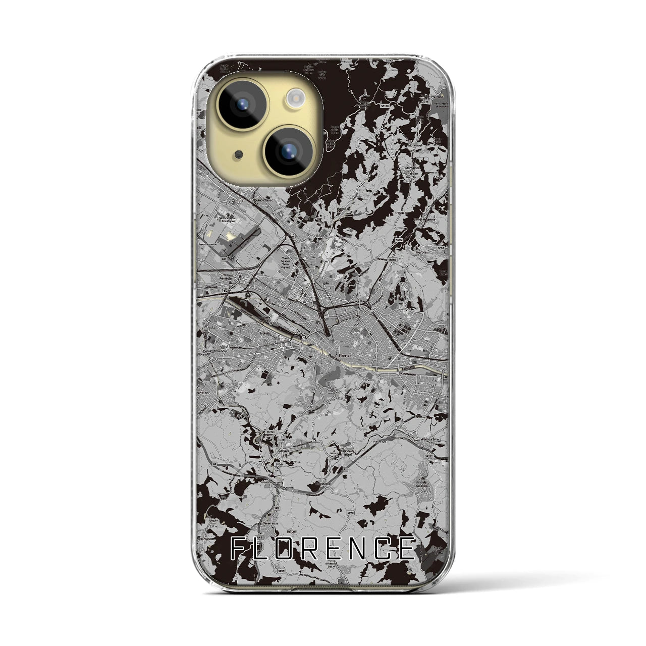 【フィレンツェ(イタリア)】地図柄iPhoneケース(クリアタイプ)