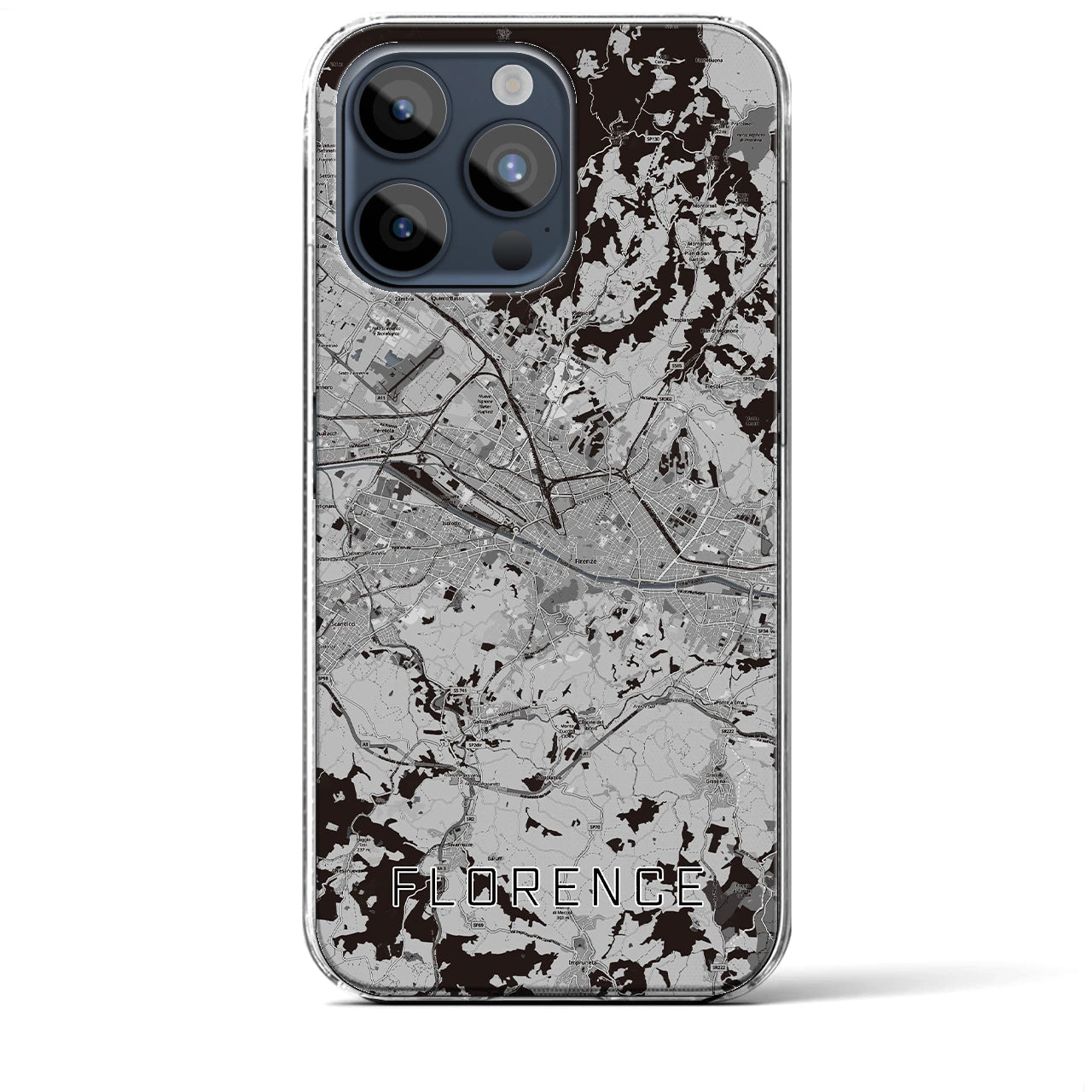 【フィレンツェ(イタリア)】地図柄iPhoneケース(クリアタイプ)