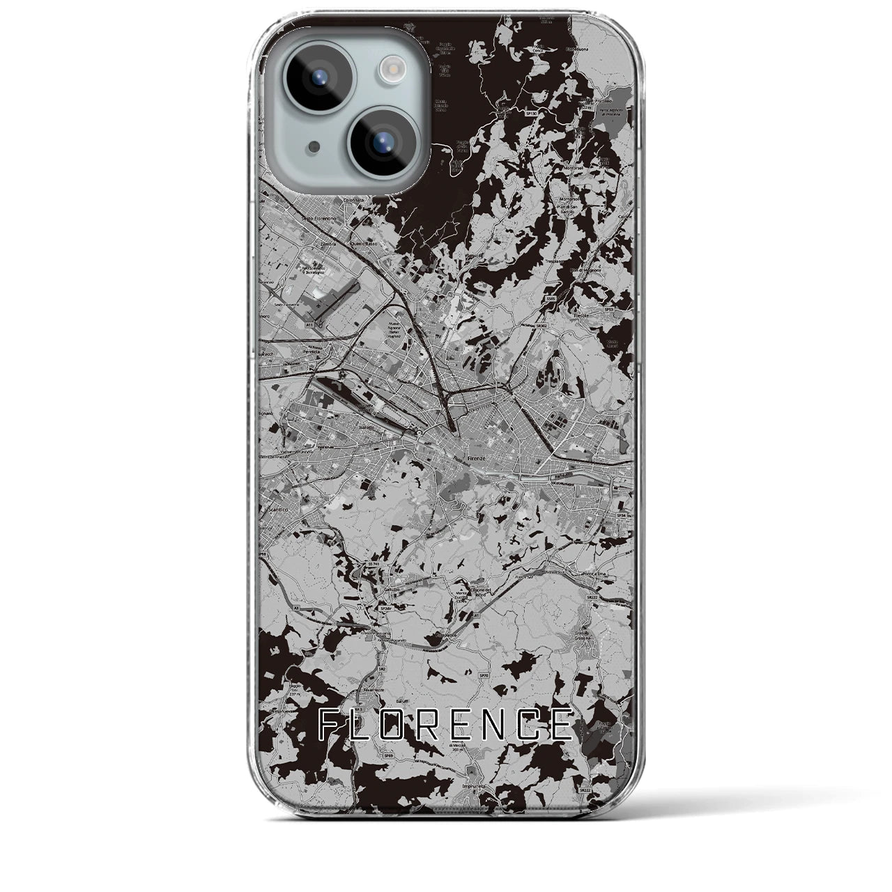 【フィレンツェ(イタリア)】地図柄iPhoneケース(クリアタイプ)