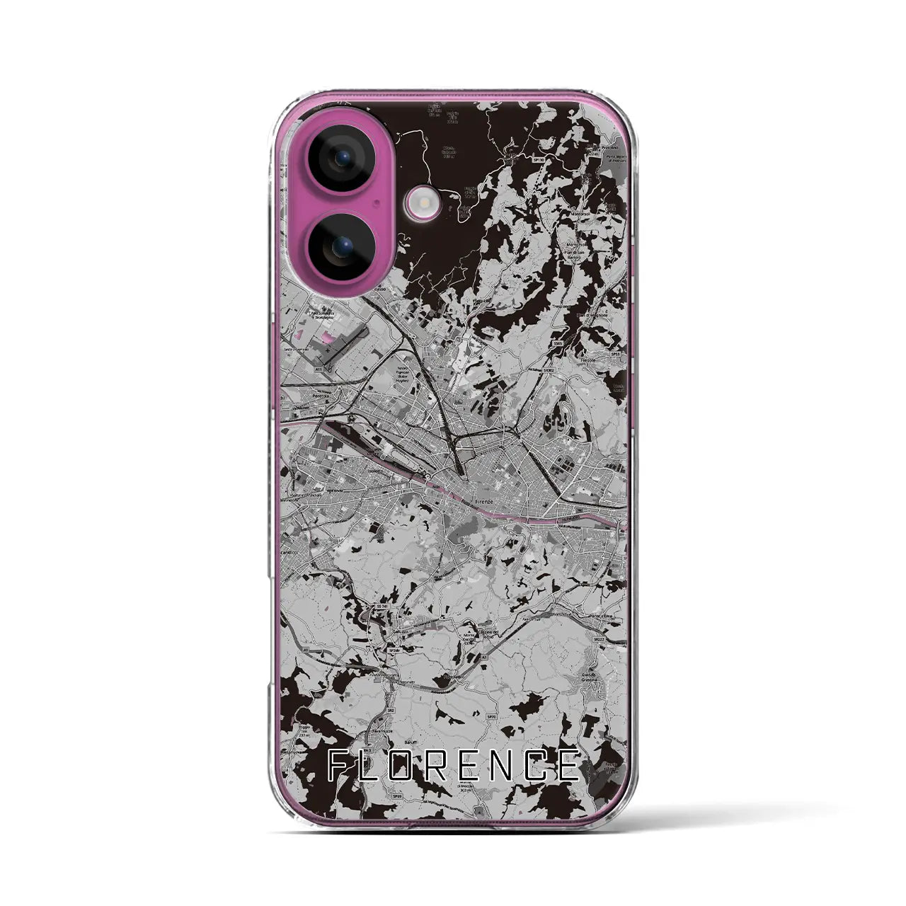 【フィレンツェ(イタリア)】地図柄iPhoneケース(クリアタイプ)