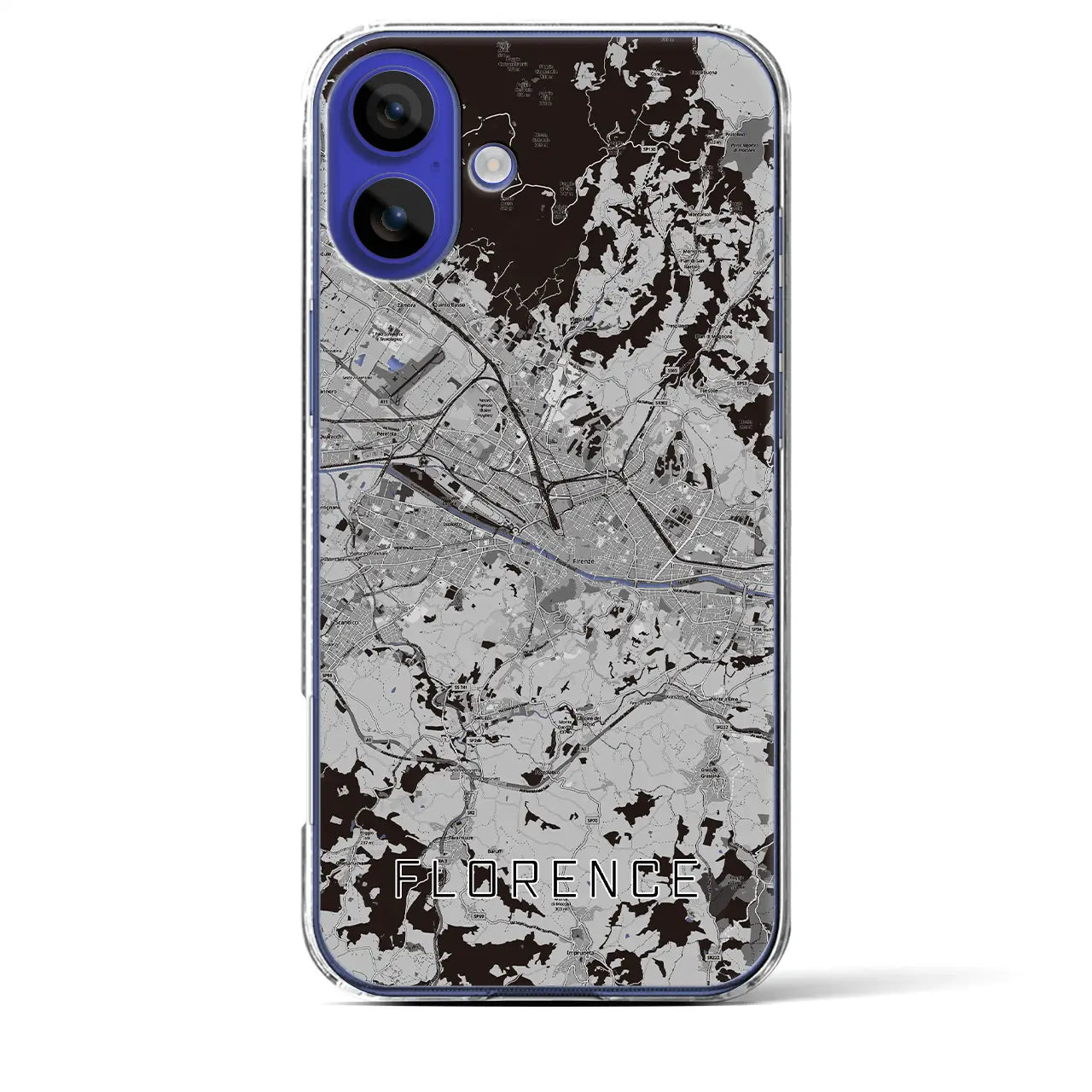 【フィレンツェ(イタリア)】地図柄iPhoneケース(クリアタイプ)