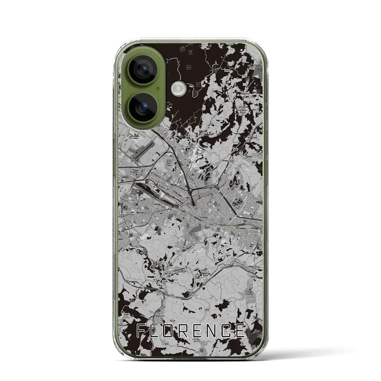 【フィレンツェ(イタリア)】地図柄iPhoneケース(クリアタイプ)