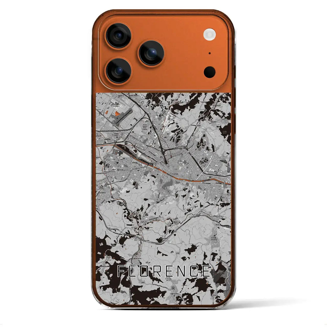 【フィレンツェ(イタリア)】地図柄iPhoneケース(クリアタイプ)