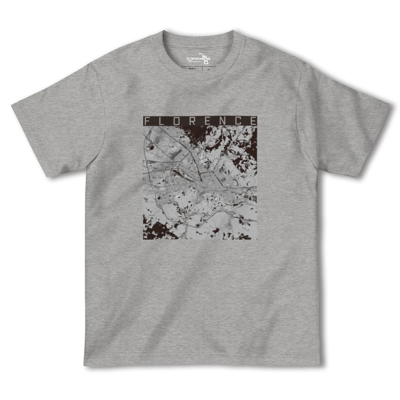 【フィレンツェ(イタリア)】地図柄ヘビーウェイトTシャツ