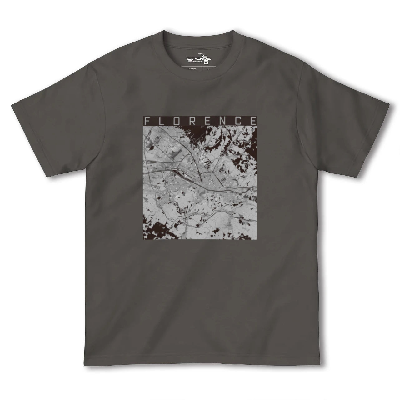 【フィレンツェ(イタリア)】地図柄ヘビーウェイトTシャツ