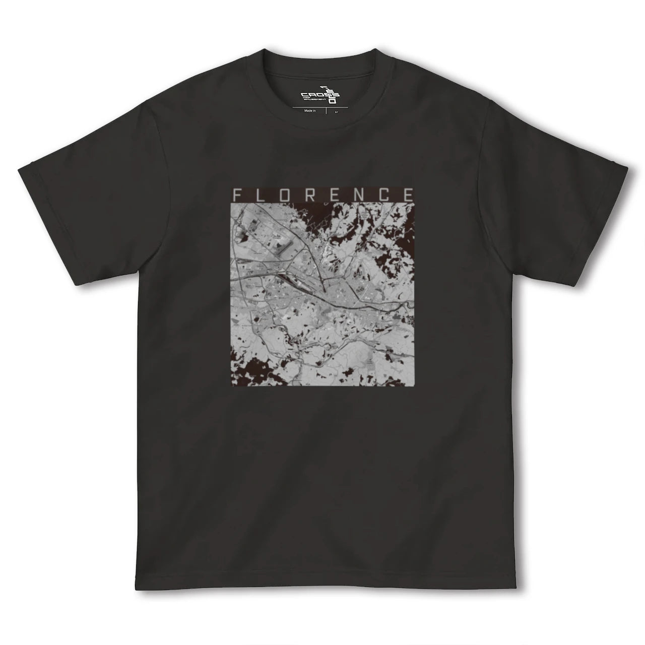 【フィレンツェ(イタリア)】地図柄ヘビーウェイトTシャツ