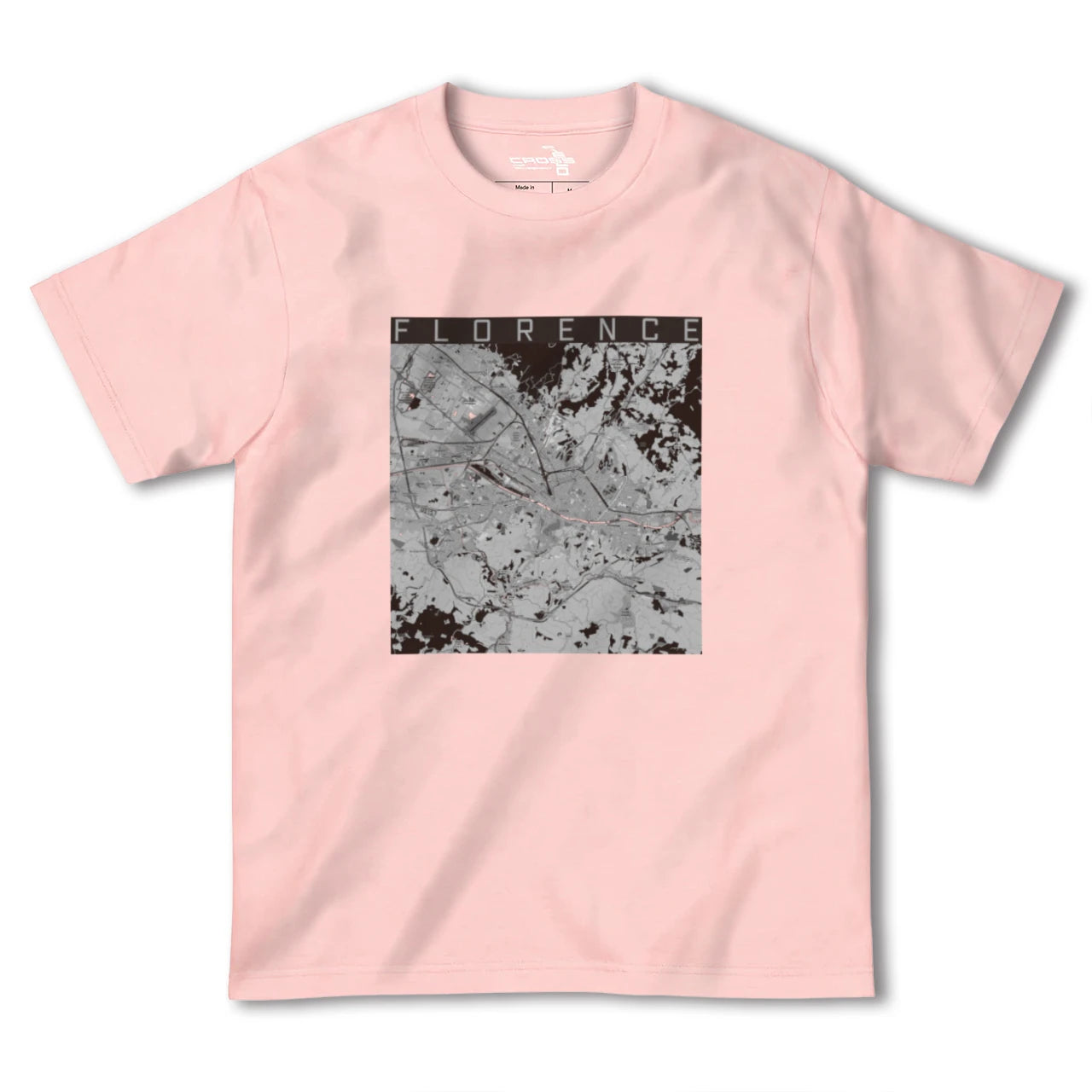 【フィレンツェ(イタリア)】地図柄ヘビーウェイトTシャツ