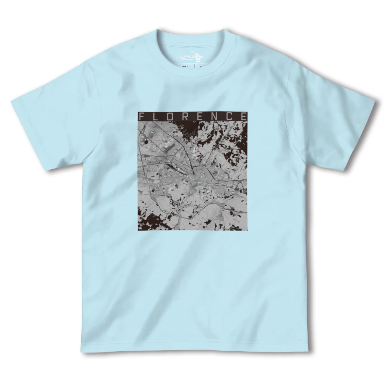 【フィレンツェ(イタリア)】地図柄ヘビーウェイトTシャツ