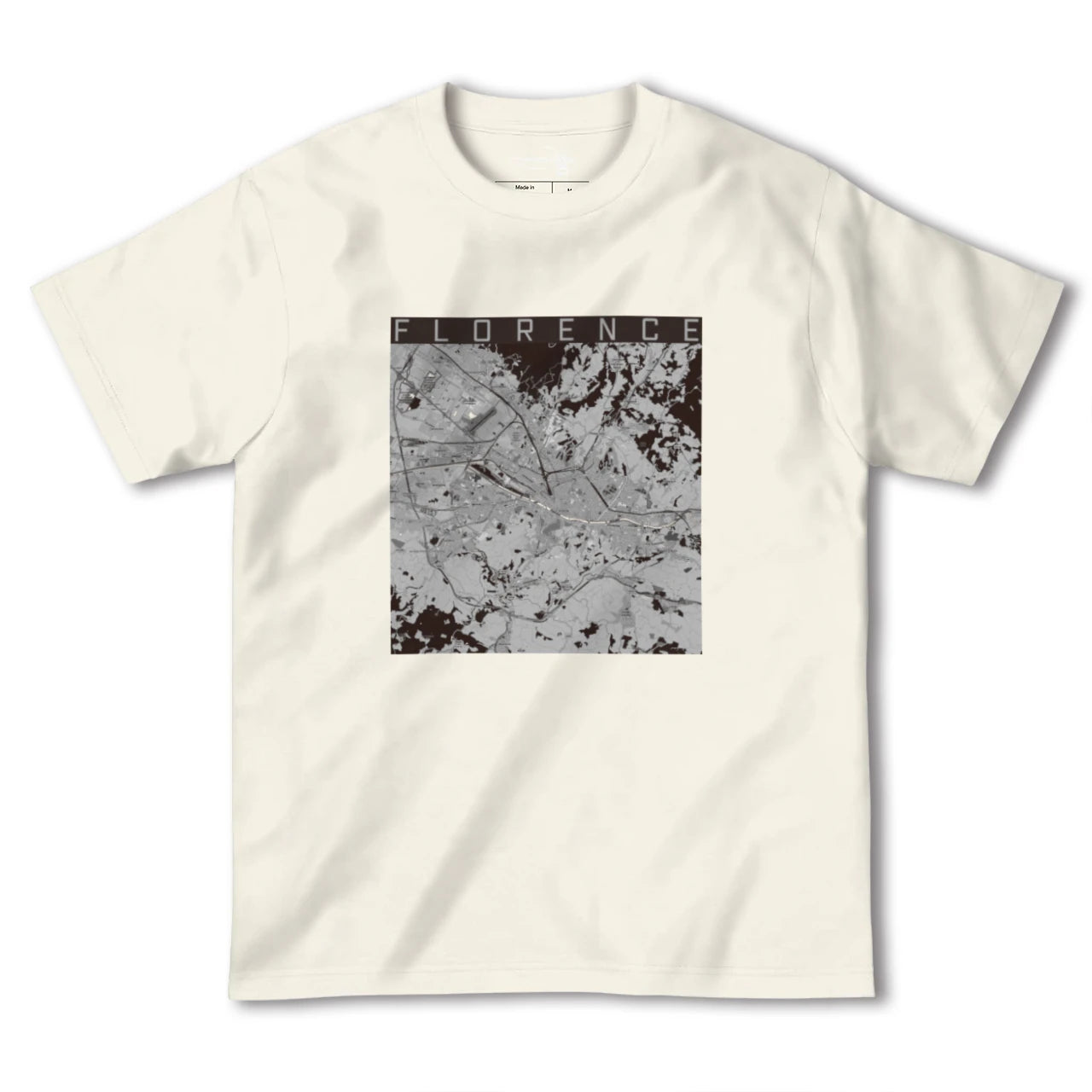 【フィレンツェ(イタリア)】地図柄ヘビーウェイトTシャツ