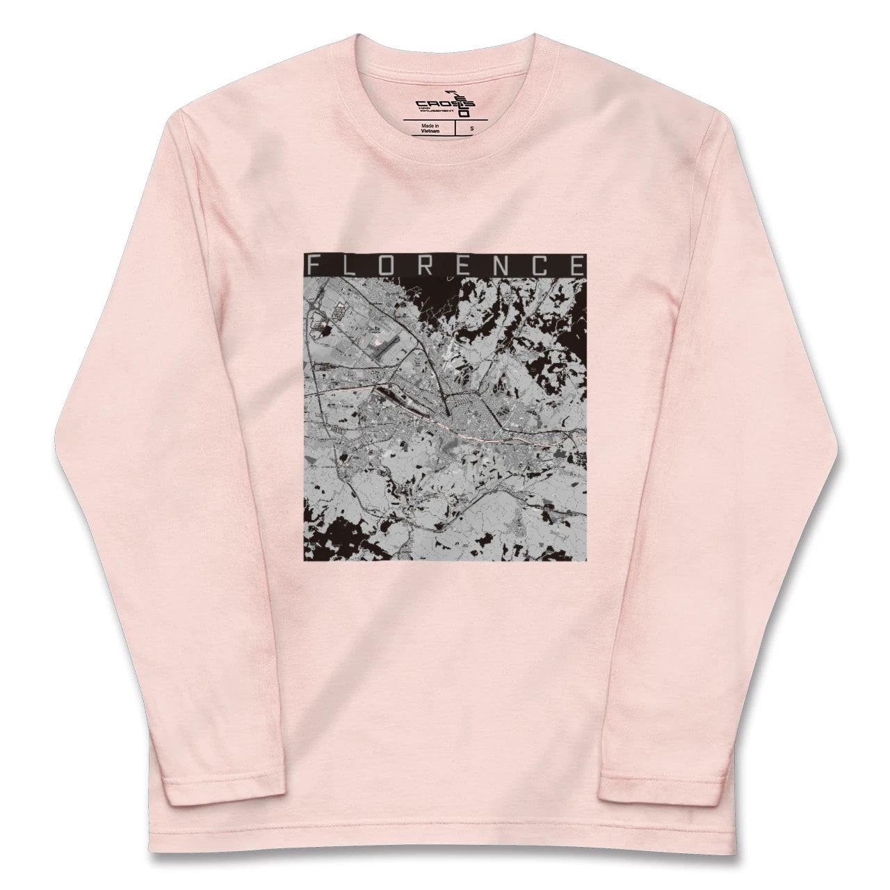 【フィレンツェ(イタリア)】地図柄ロングスリーブTシャツ