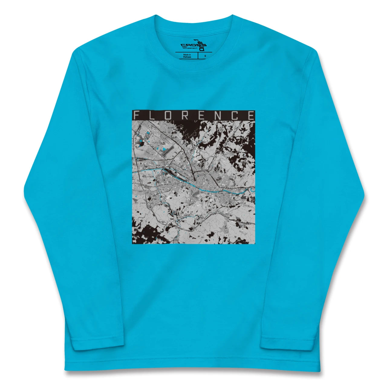 【フィレンツェ(イタリア)】地図柄ロングスリーブTシャツ