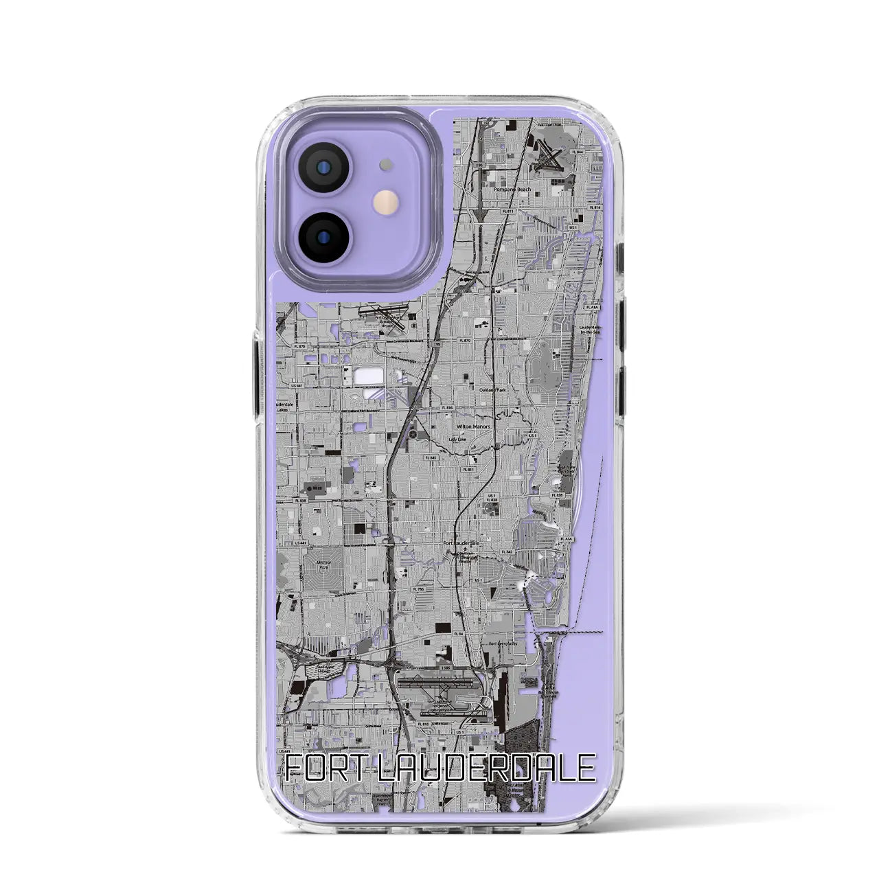 【フォートローダーデール(アメリカ)】地図柄iPhoneケース(MagSafeタイプ)