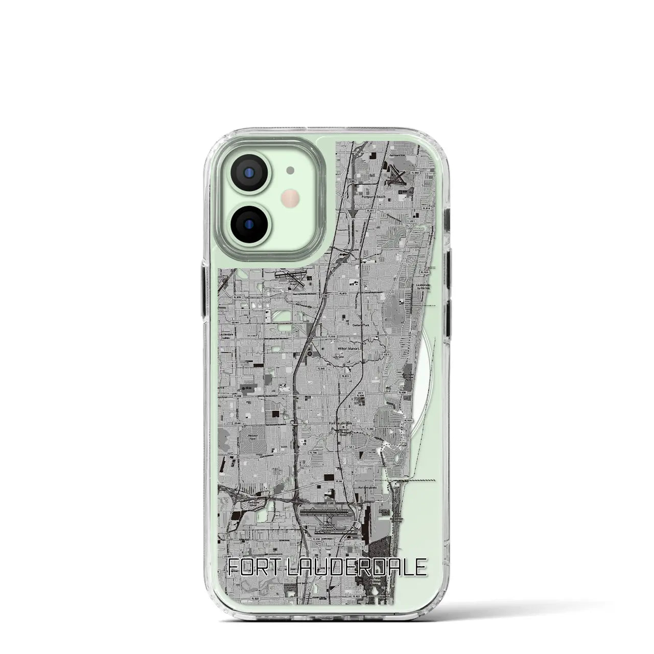 【フォートローダーデール(アメリカ)】地図柄iPhoneケース(MagSafeタイプ)