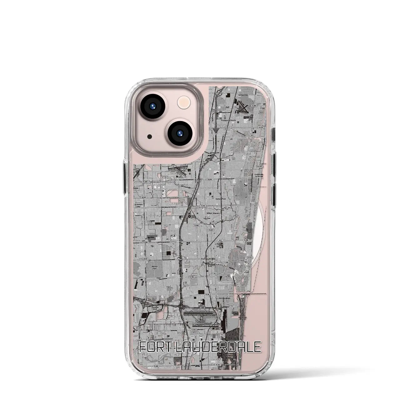 【フォートローダーデール(アメリカ)】地図柄iPhoneケース(MagSafeタイプ)