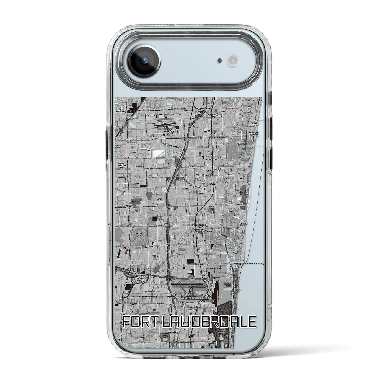 【フォートローダーデール(アメリカ)】地図柄iPhoneケース(MagSafeタイプ)