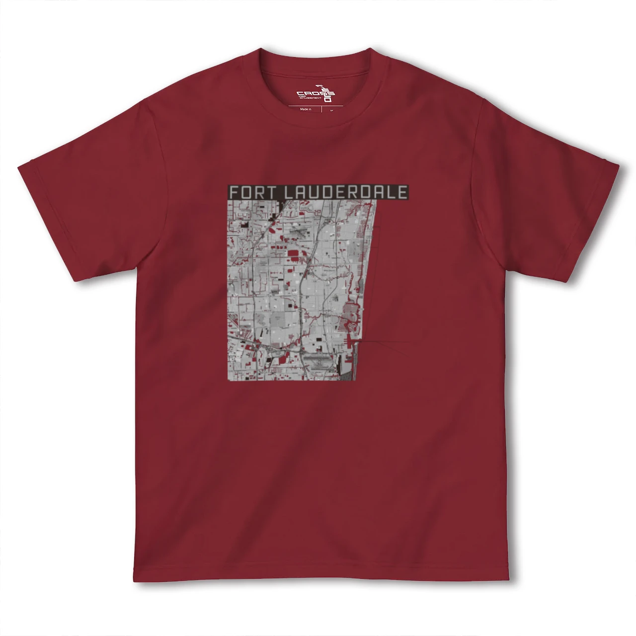 【フォートローダーデール(アメリカ)】地図柄ヘビーウェイトTシャツ