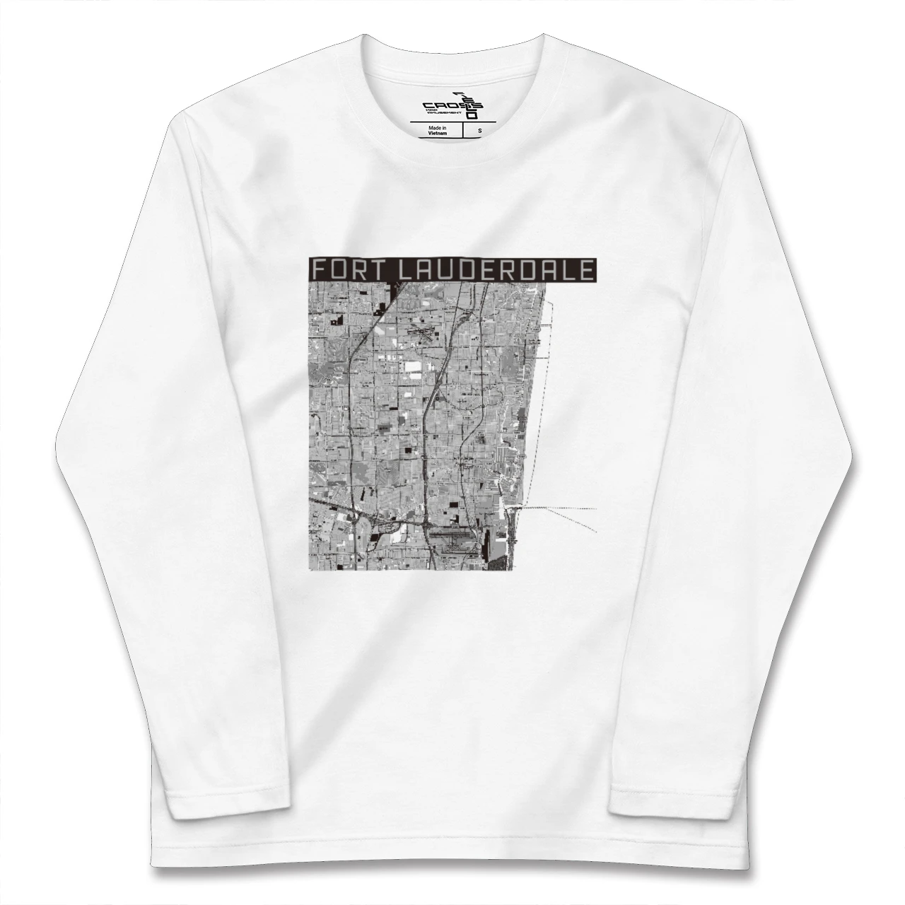 【フォートローダーデール(アメリカ)】地図柄ロングスリーブTシャツ