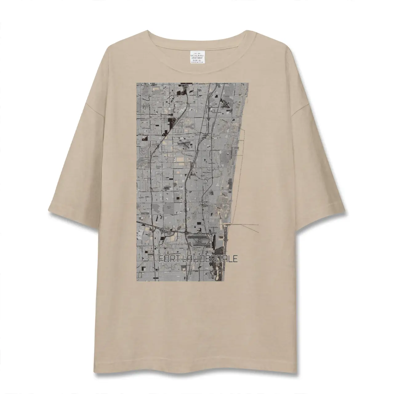 【フォートローダーデール(アメリカ)】地図柄ビッグシルエットTシャツ