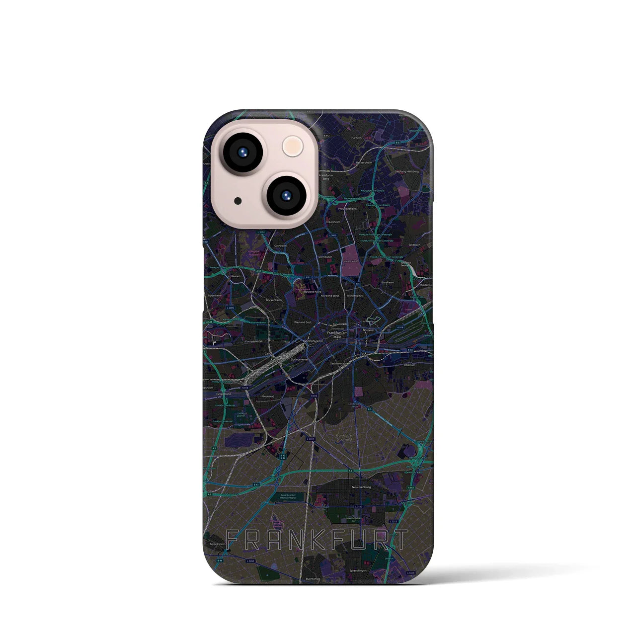【フランクフルト(ドイツ)】地図柄iPhoneケース(バックカバータイプ)