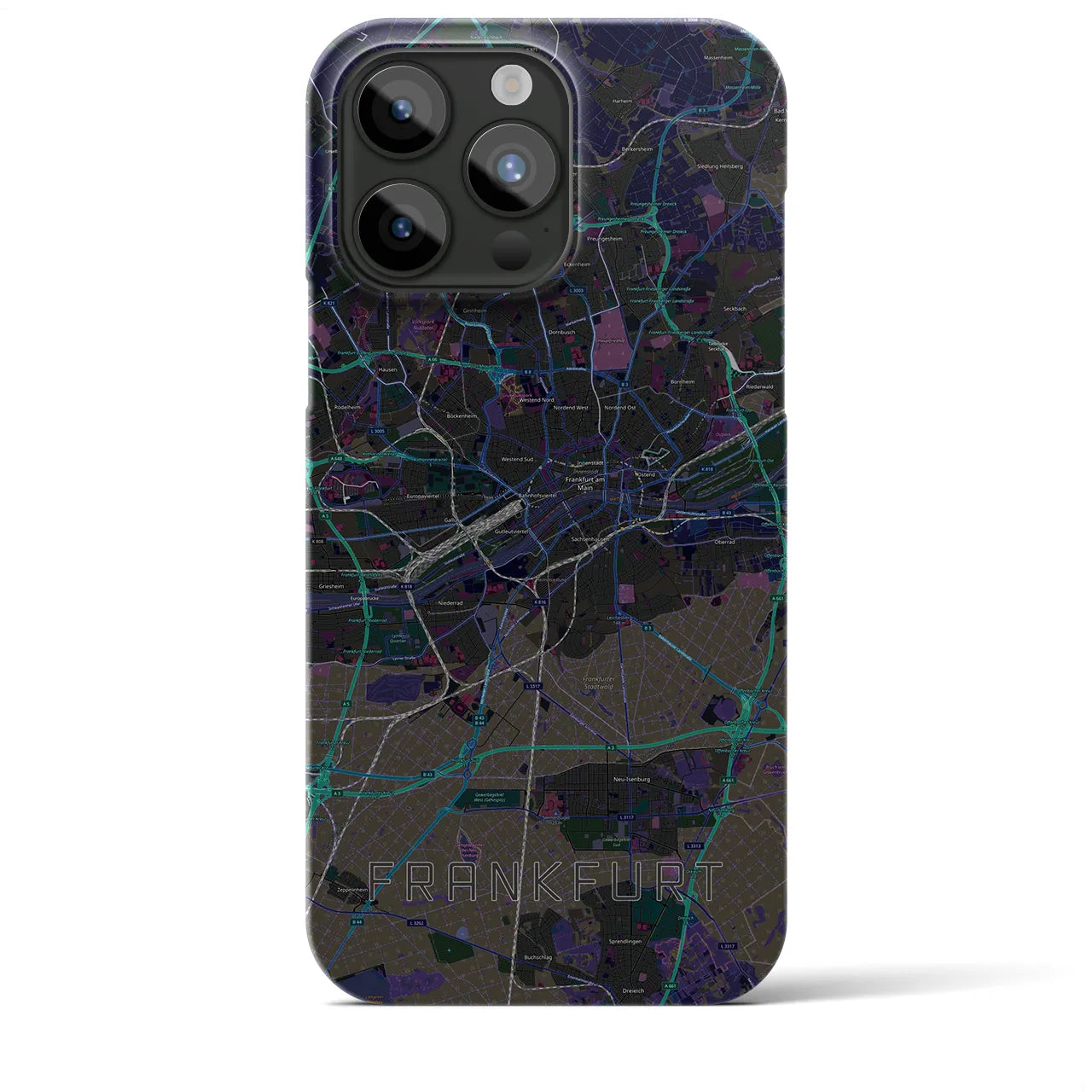 【フランクフルト(ドイツ)】地図柄iPhoneケース(バックカバータイプ)