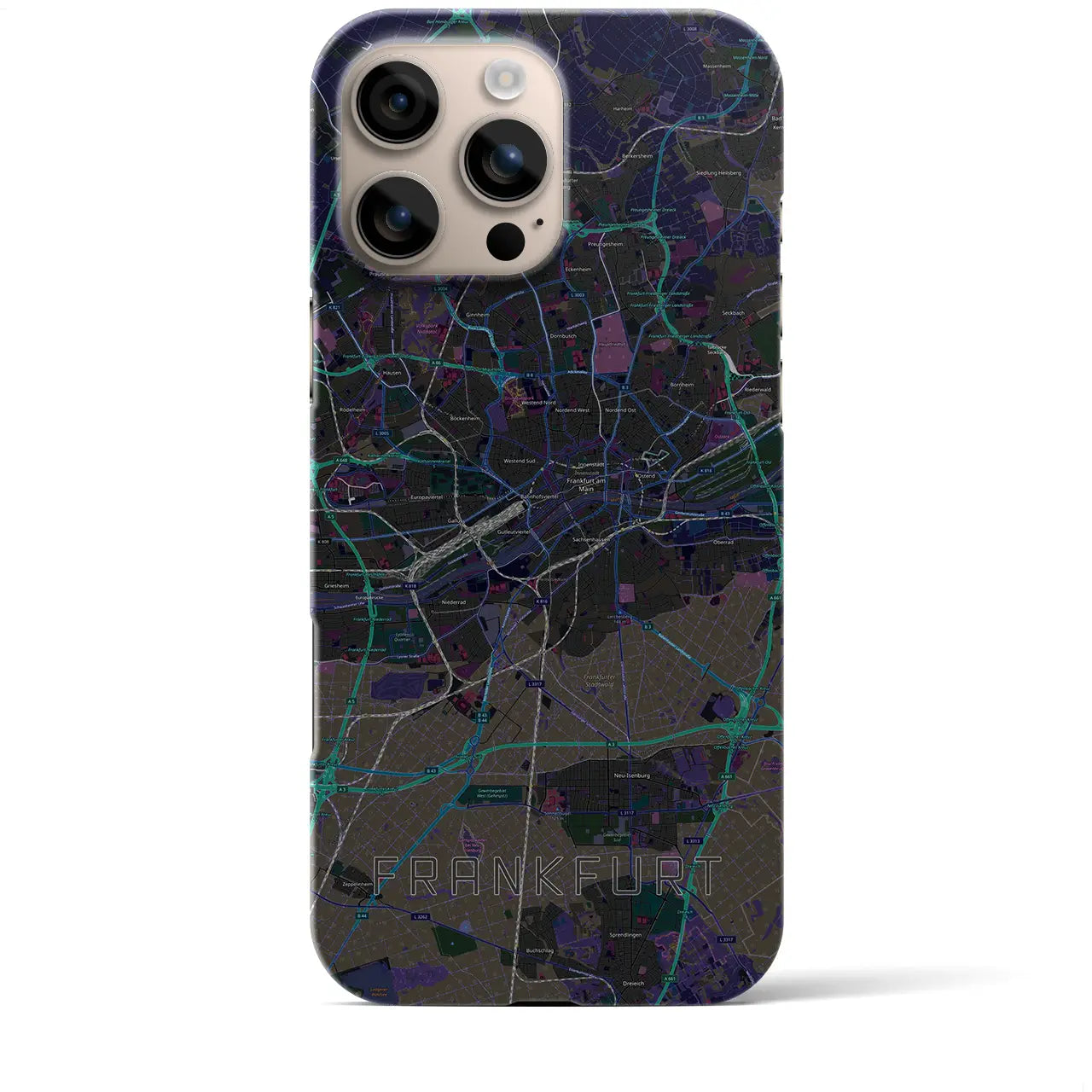 【フランクフルト(ドイツ)】地図柄iPhoneケース(バックカバータイプ)