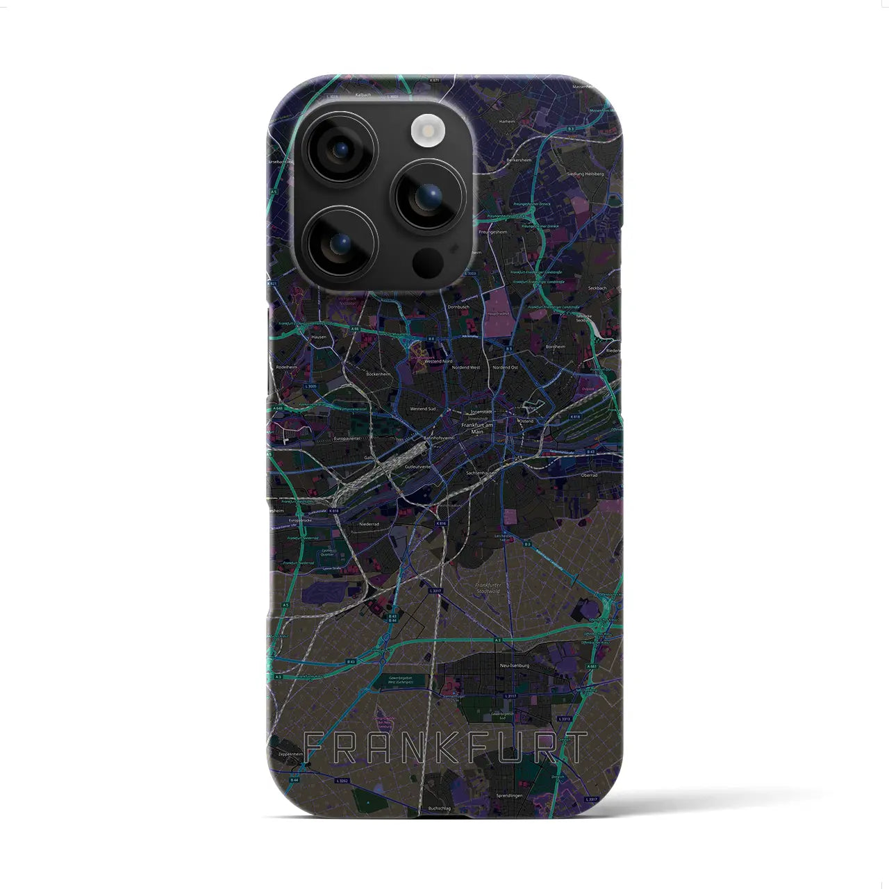 【フランクフルト(ドイツ)】地図柄iPhoneケース(バックカバータイプ)
