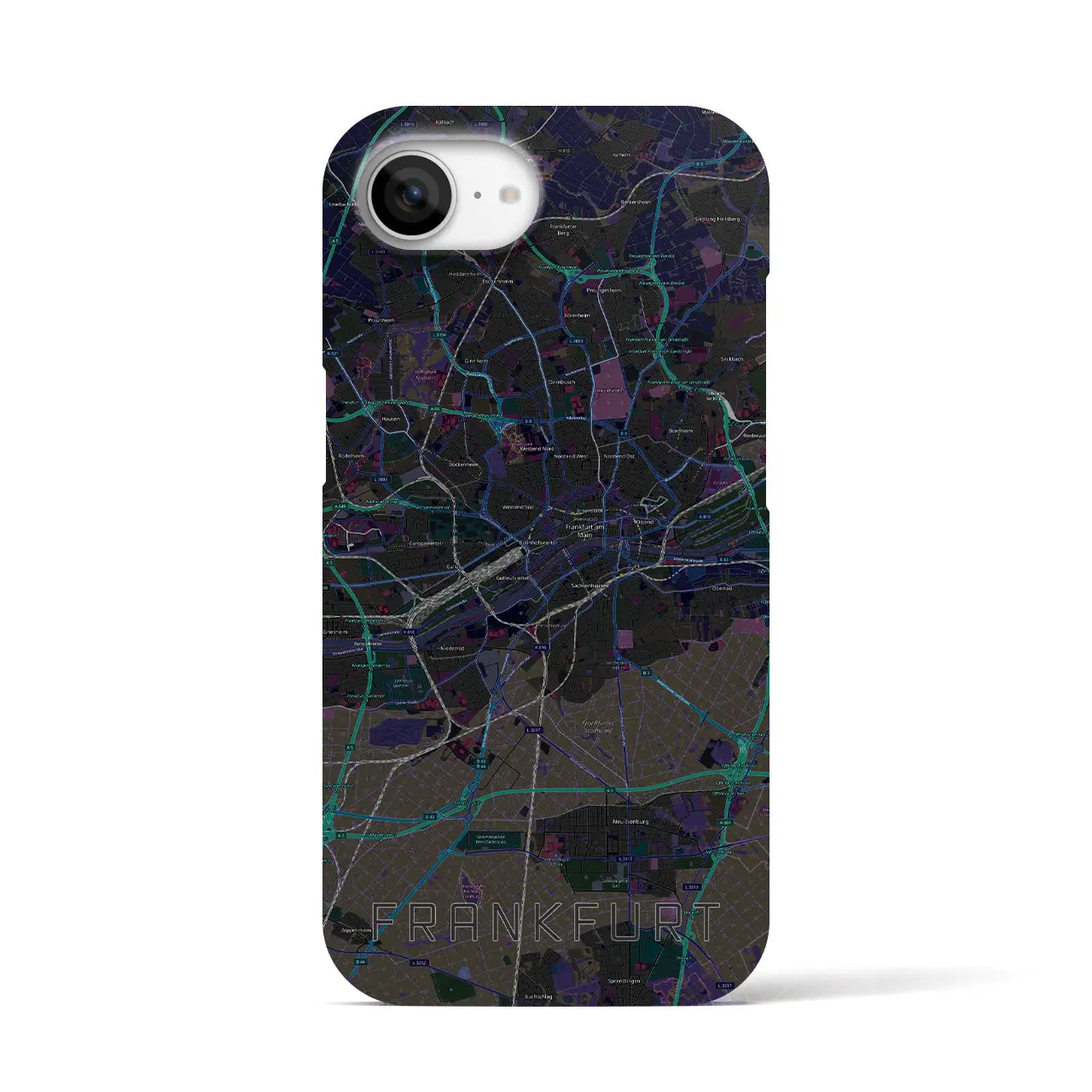 【フランクフルト(ドイツ)】地図柄iPhoneケース(バックカバータイプ)