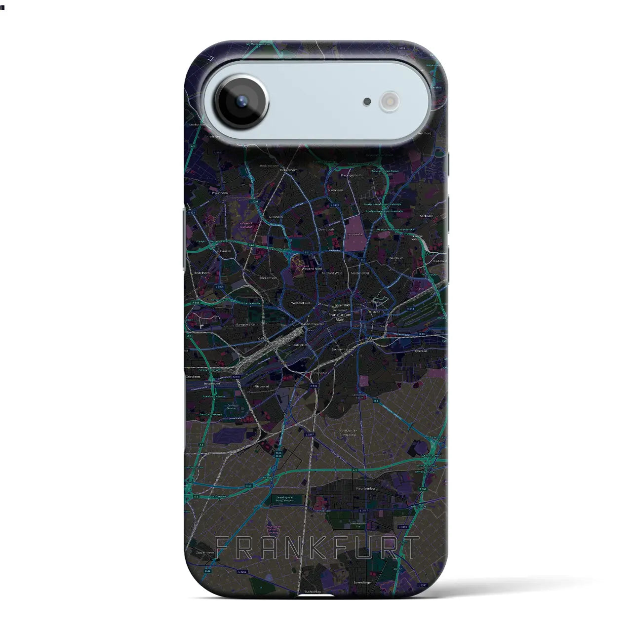 【フランクフルト(ドイツ)】地図柄iPhoneケース(バックカバータイプ)