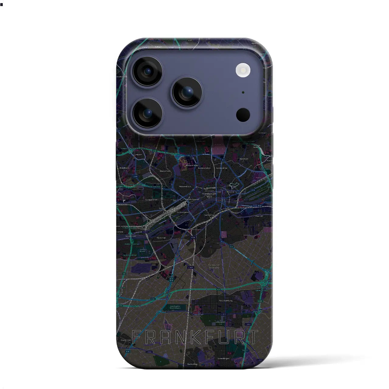 【フランクフルト(ドイツ)】地図柄iPhoneケース(バックカバータイプ)