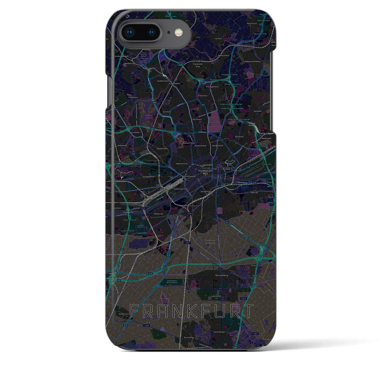 【フランクフルト(ドイツ)】地図柄iPhoneケース(バックカバータイプ)